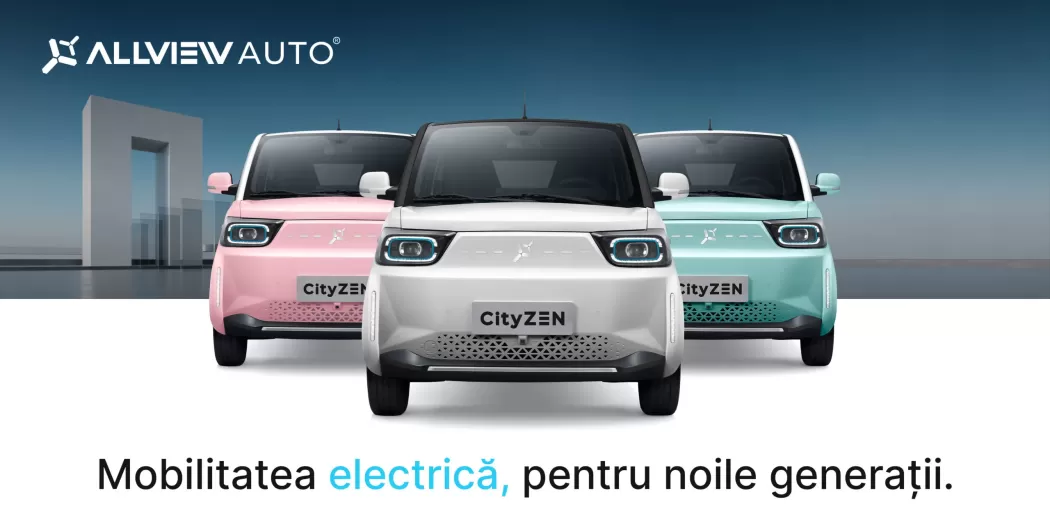 Noul Allview CityZEN – mașină electrică de 8000 de euro ce poate fi condusă cu permis B1 în România